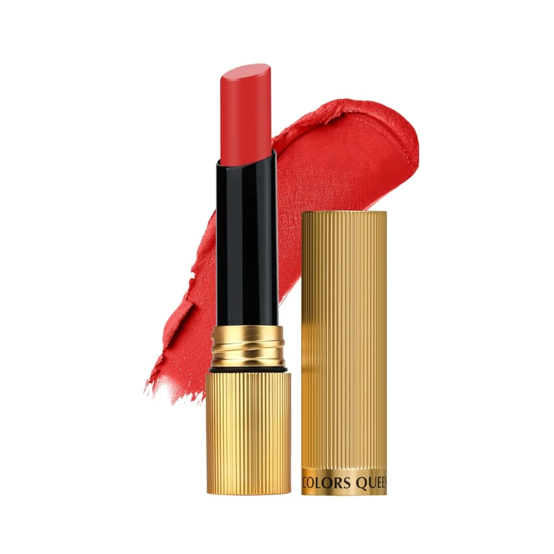 Colors Queen Hold Up Full Day Non-Transfer Matte Lipstick | Long Lasting and Weightless Formula | Intense Color Pay Off | Waterproof Lipstick for Women (101 - Fiery Red, 4g) thumbnail 4